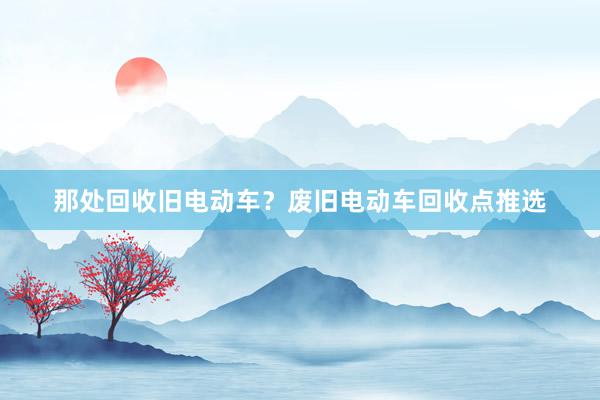 那处回收旧电动车？废旧电动车回收点推选